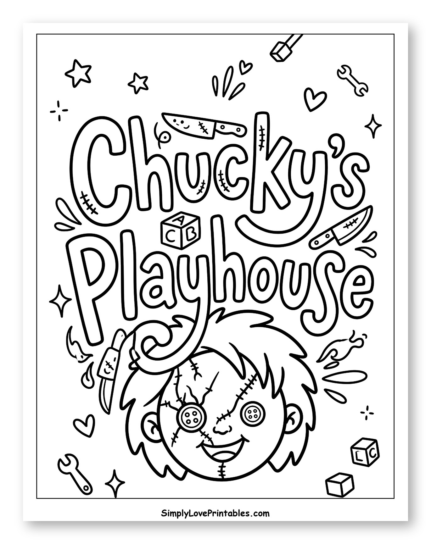 Adorable Chucky's Playhouse with Spooky Toys