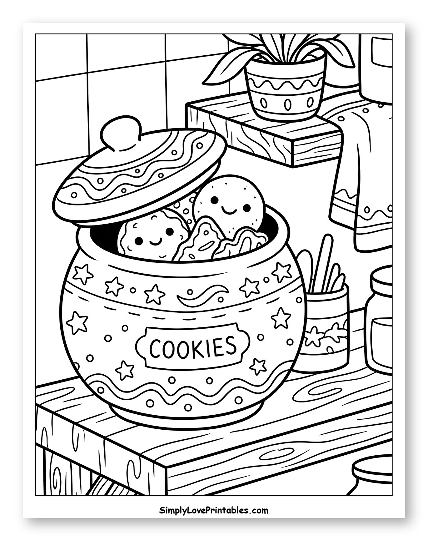 Adorable Cookies in a Decorated Jar