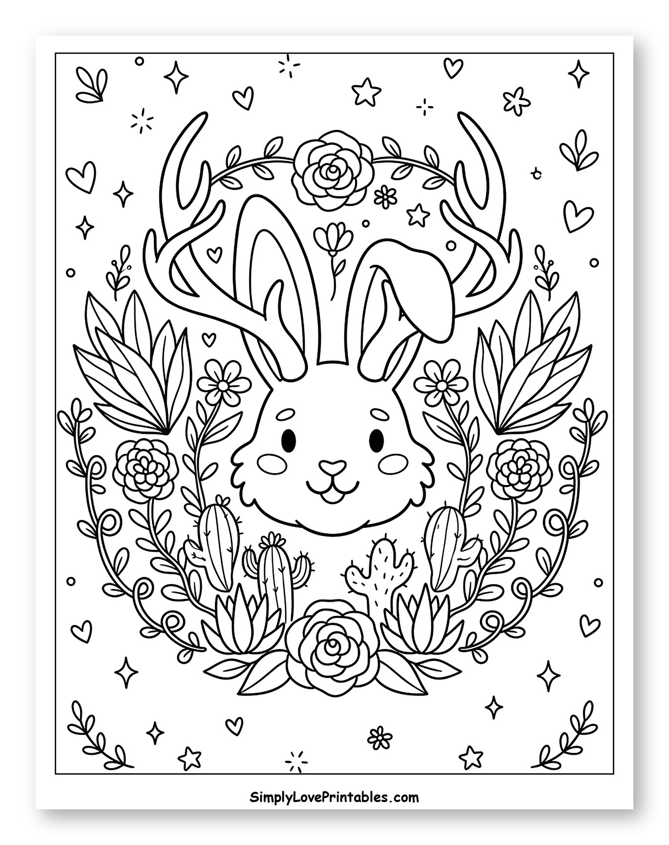 Adorable Jackalope Surrounded by Nature's Beauty