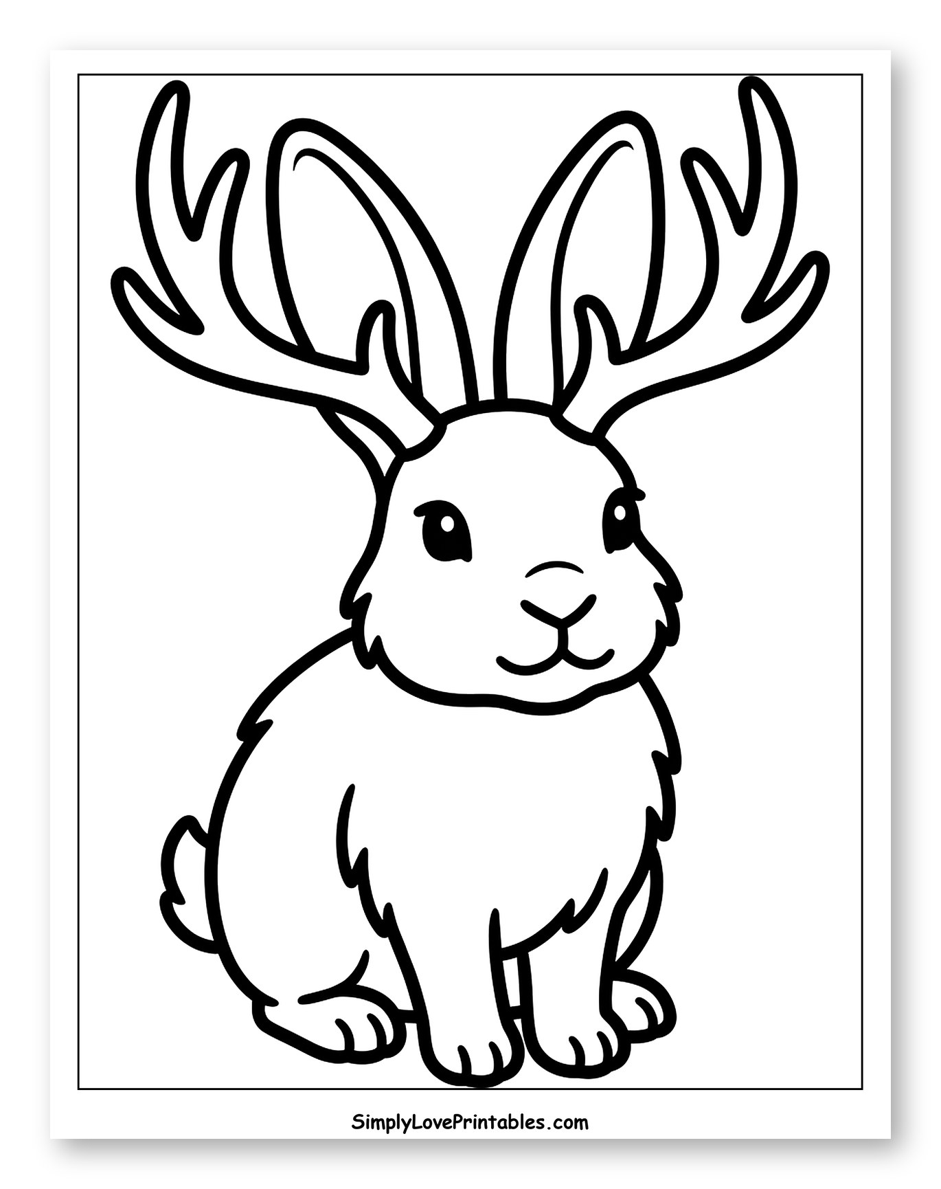 Adorable Jackalope with Prominent Antlers