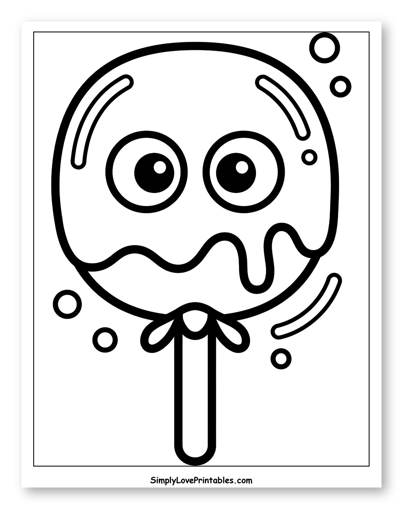 Adorable Lollipop with Dripping Icing and Big Eyes