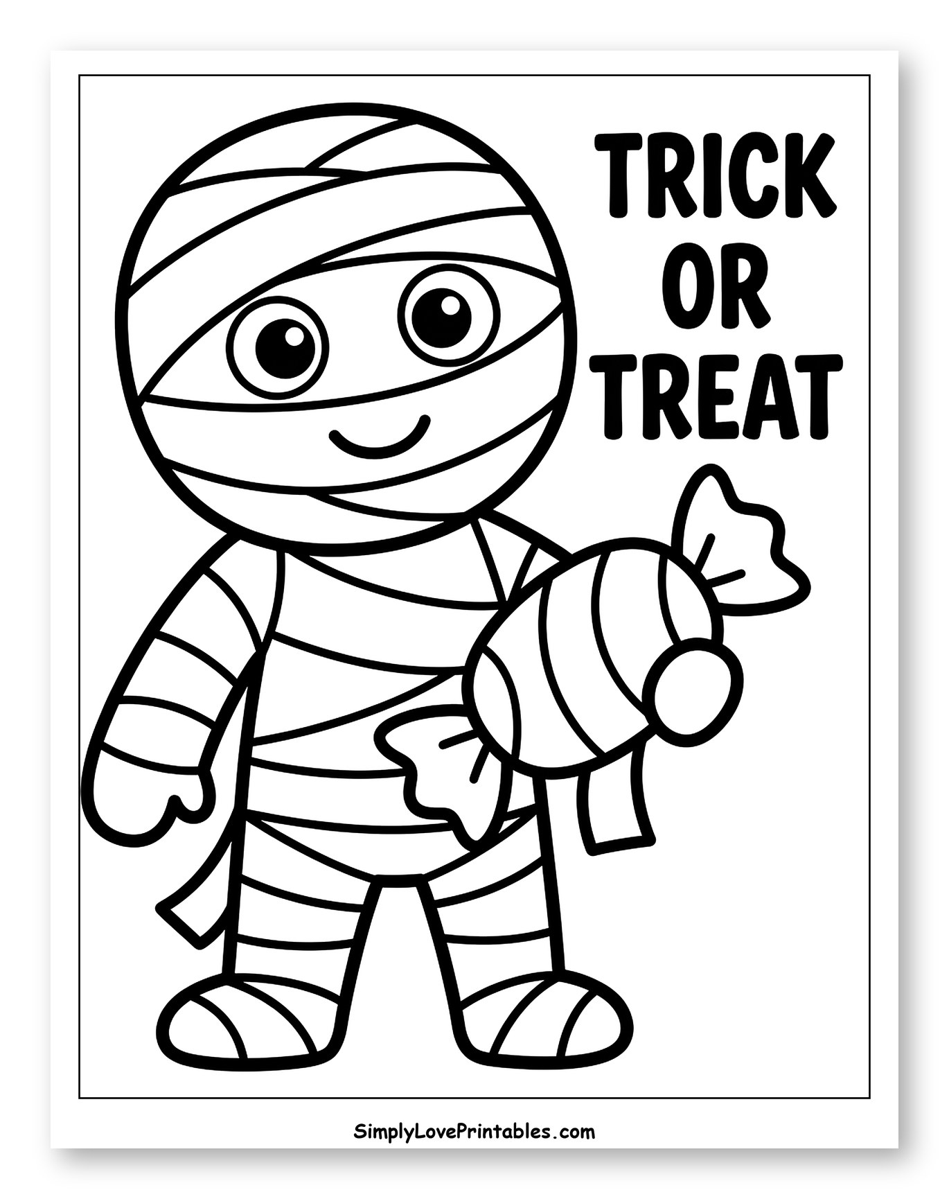 Adorable Mummy with Trick or Treat Candy