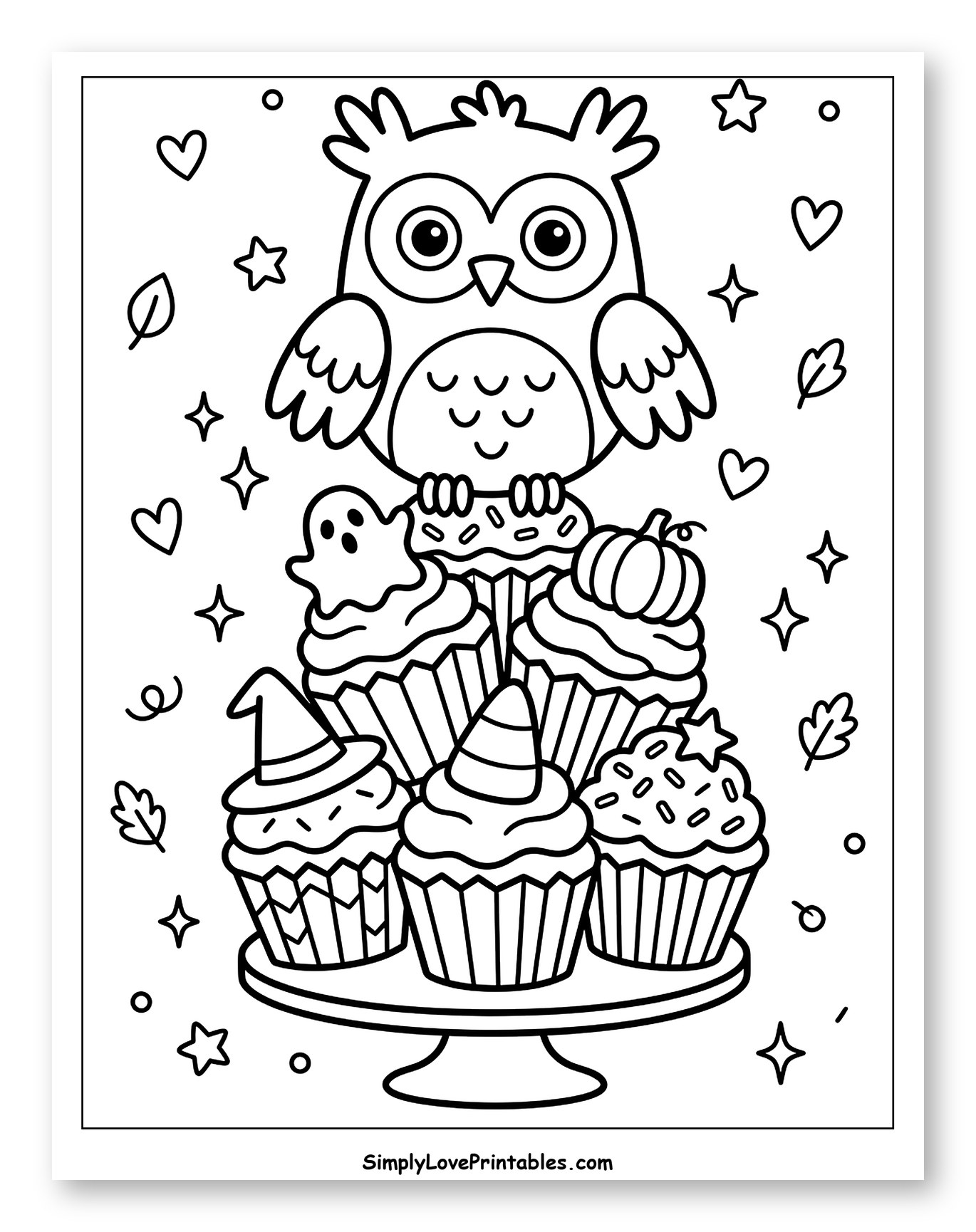 Adorable Owl and Spooky Cupcake Stand