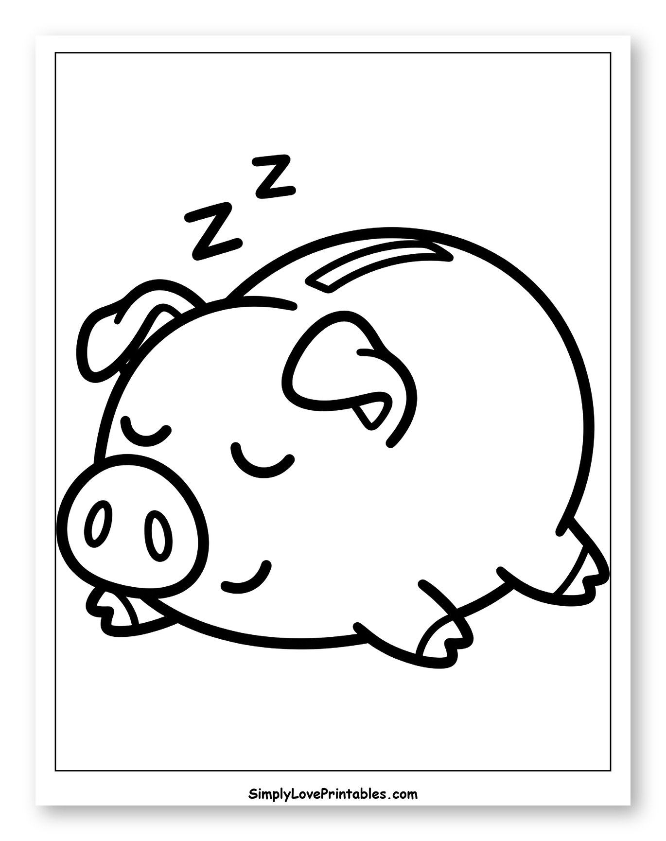 Adorable Sleeping Piggy Bank with Z's