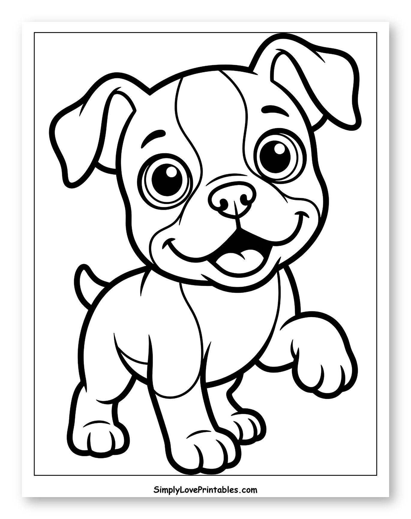 Adorable Smiling Puppy with Raised Paw