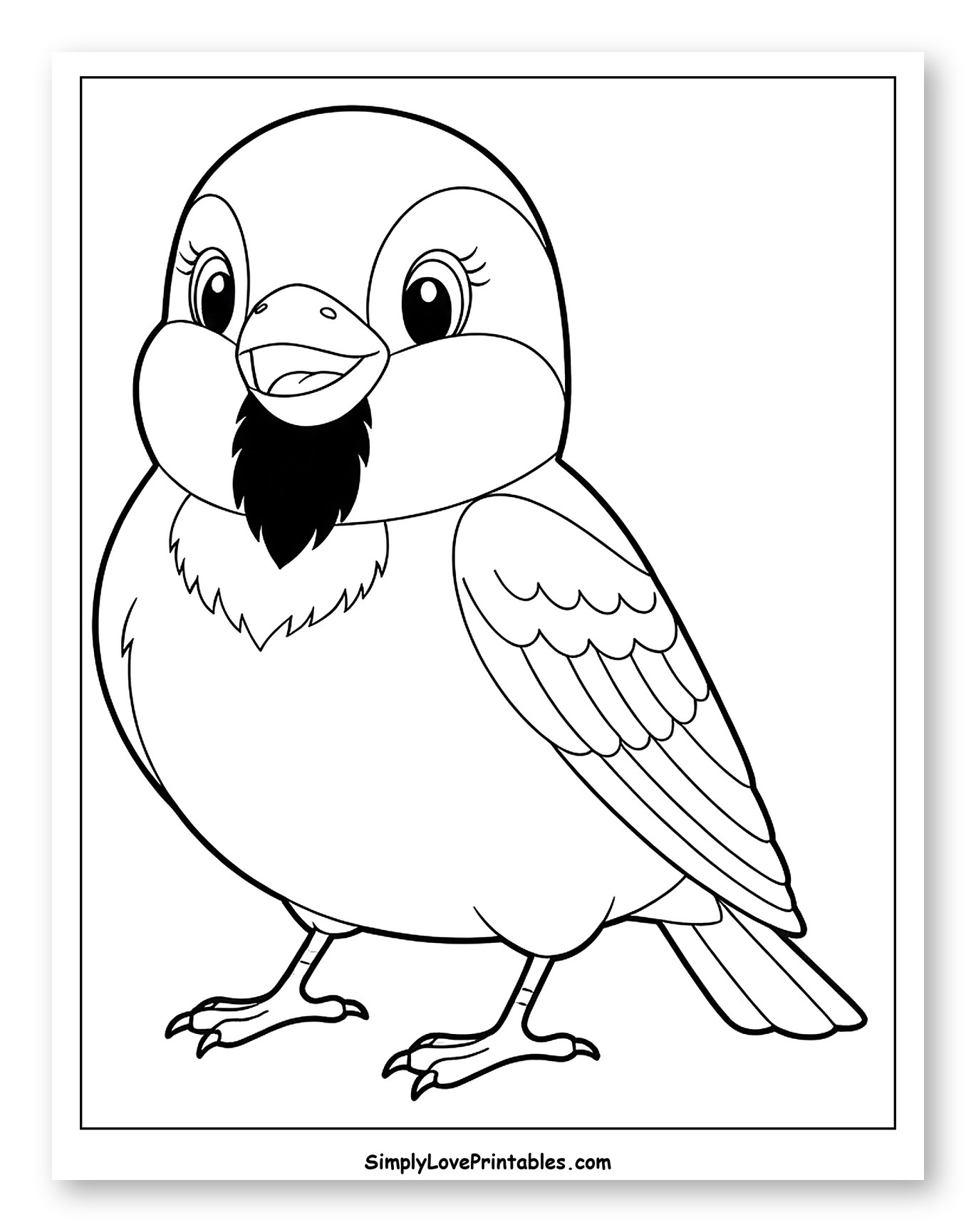 Adorable Sparrow Standing and Smiling