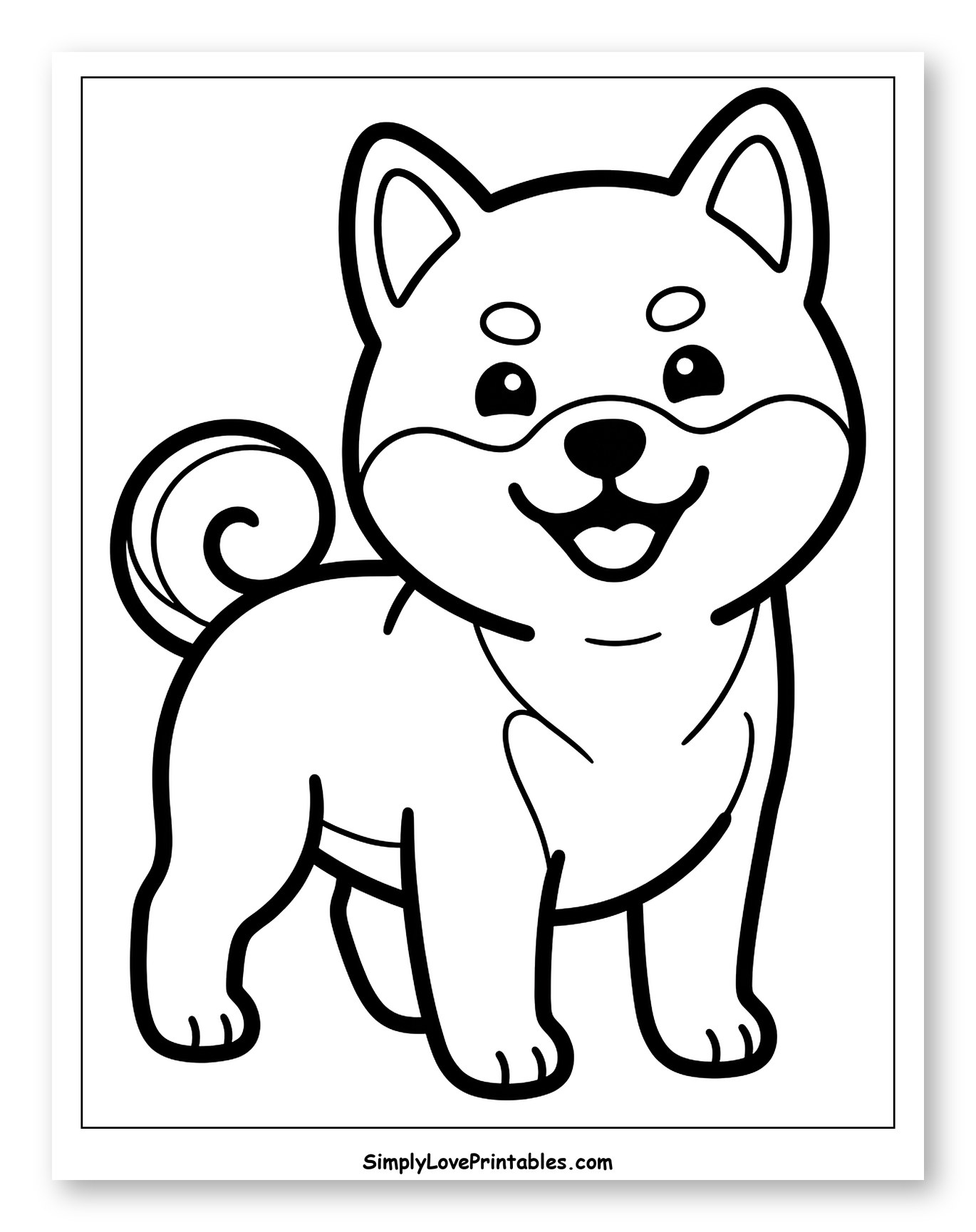 Adorable Standing Shiba Inu Puppy
