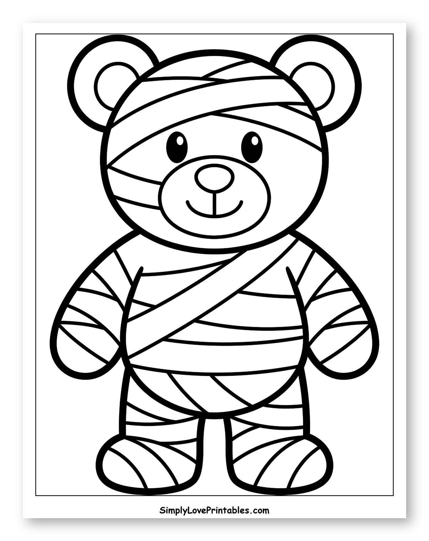 Adorable Teddy Bear Dressed as a Mummy