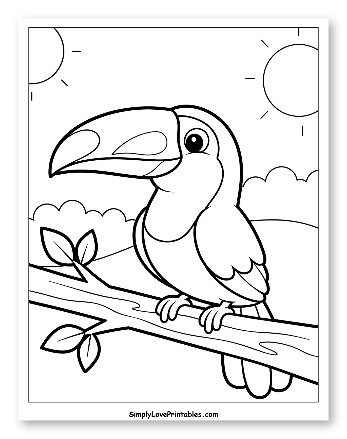 Adorable Toucan Sitting on a Branch