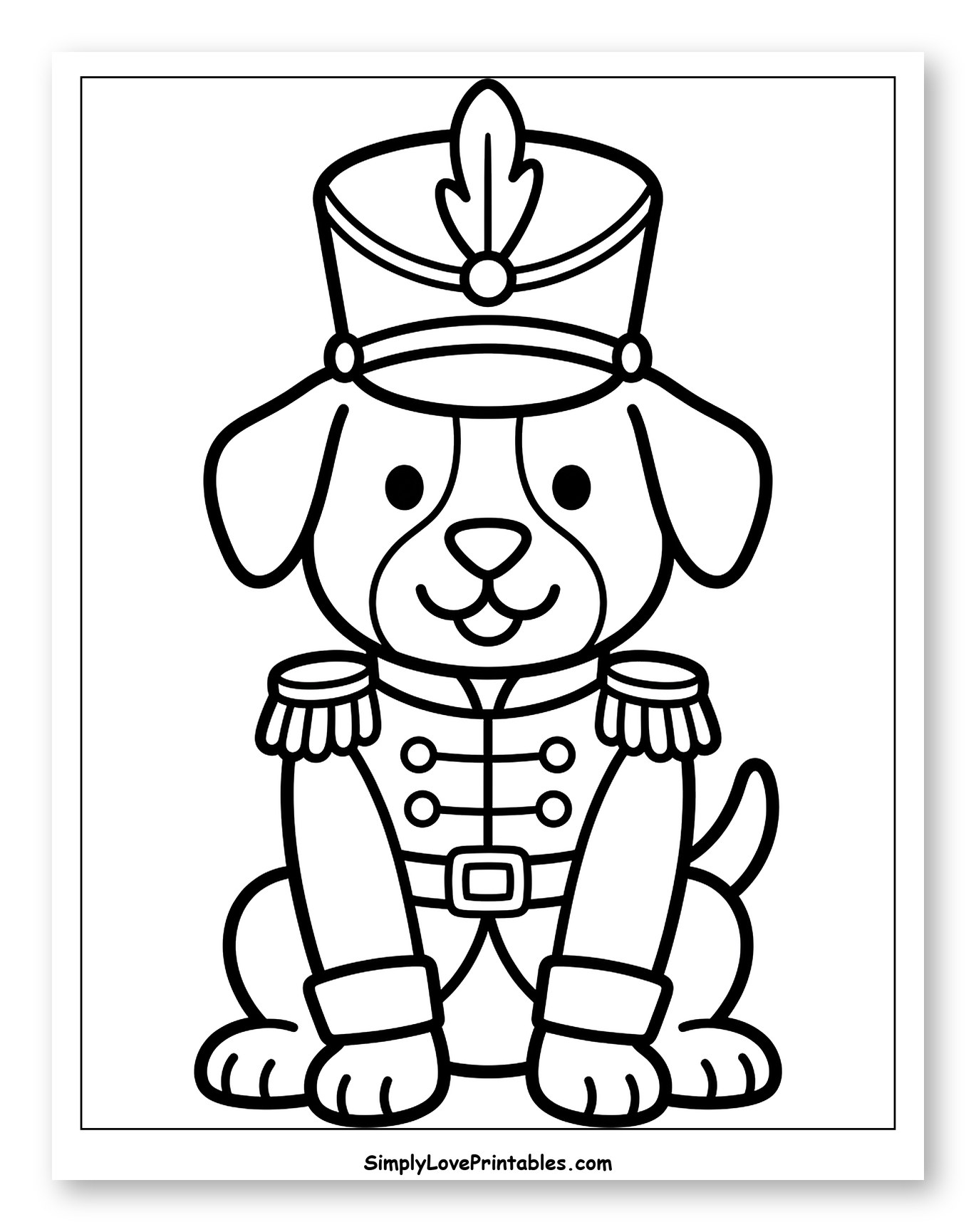 Adorable Toy Soldier Puppy in Uniform