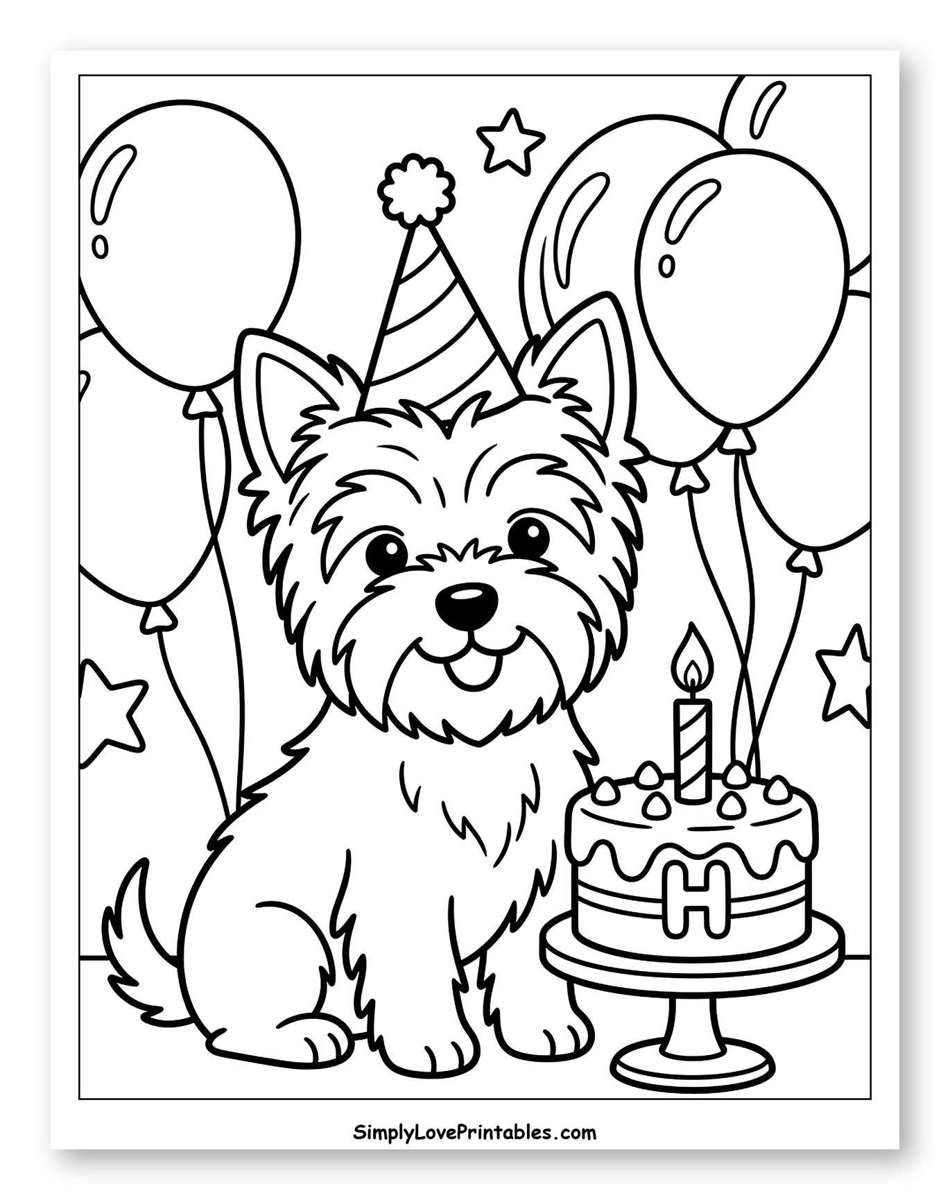 Adorable Yorkie Celebrating a Birthday