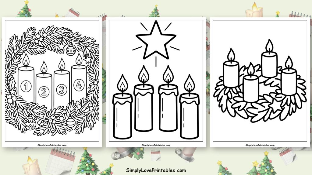 Advent coloring pages featured image