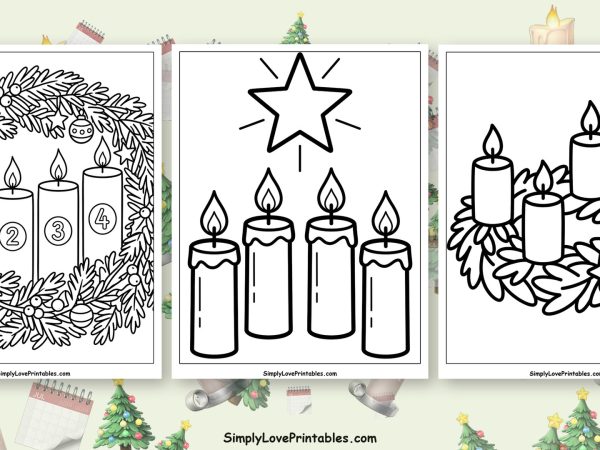 Advent coloring pages featured image