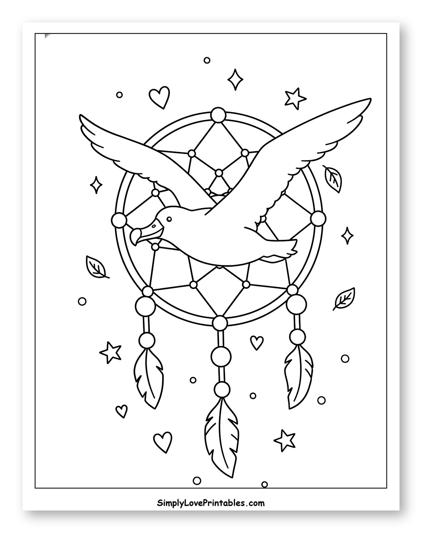 Albatross Flying Through a Dreamcatcher