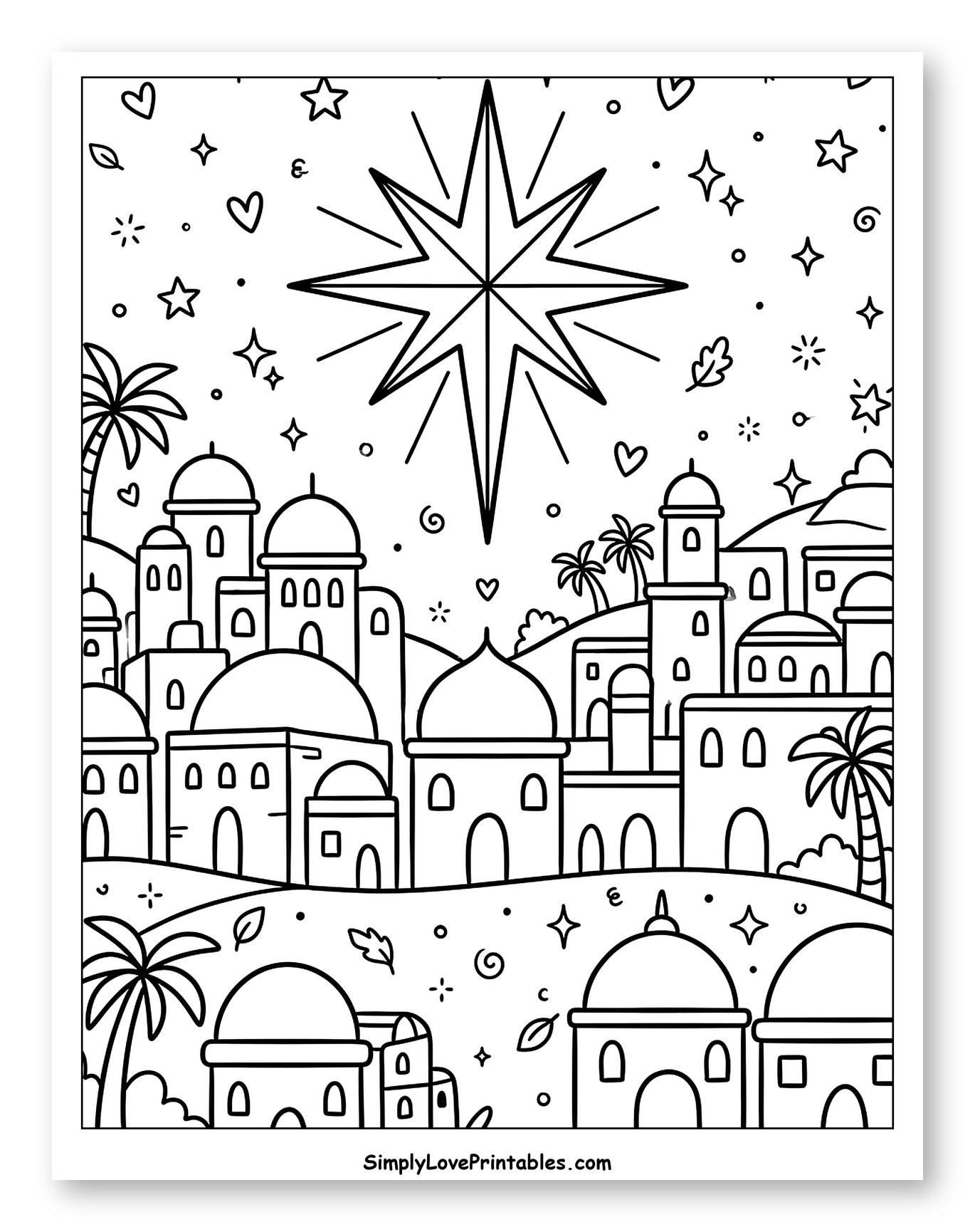 Ancient Town Under the Christmas Star