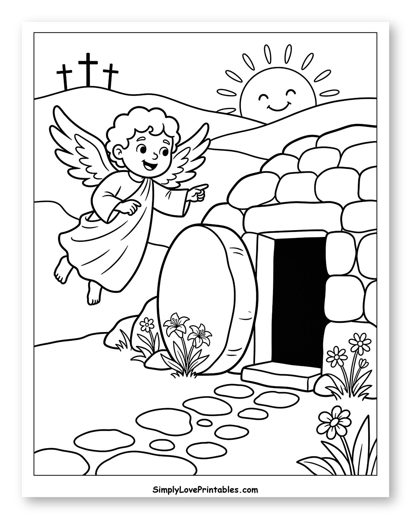 Angel at Christ's Empty Resurrection Tomb