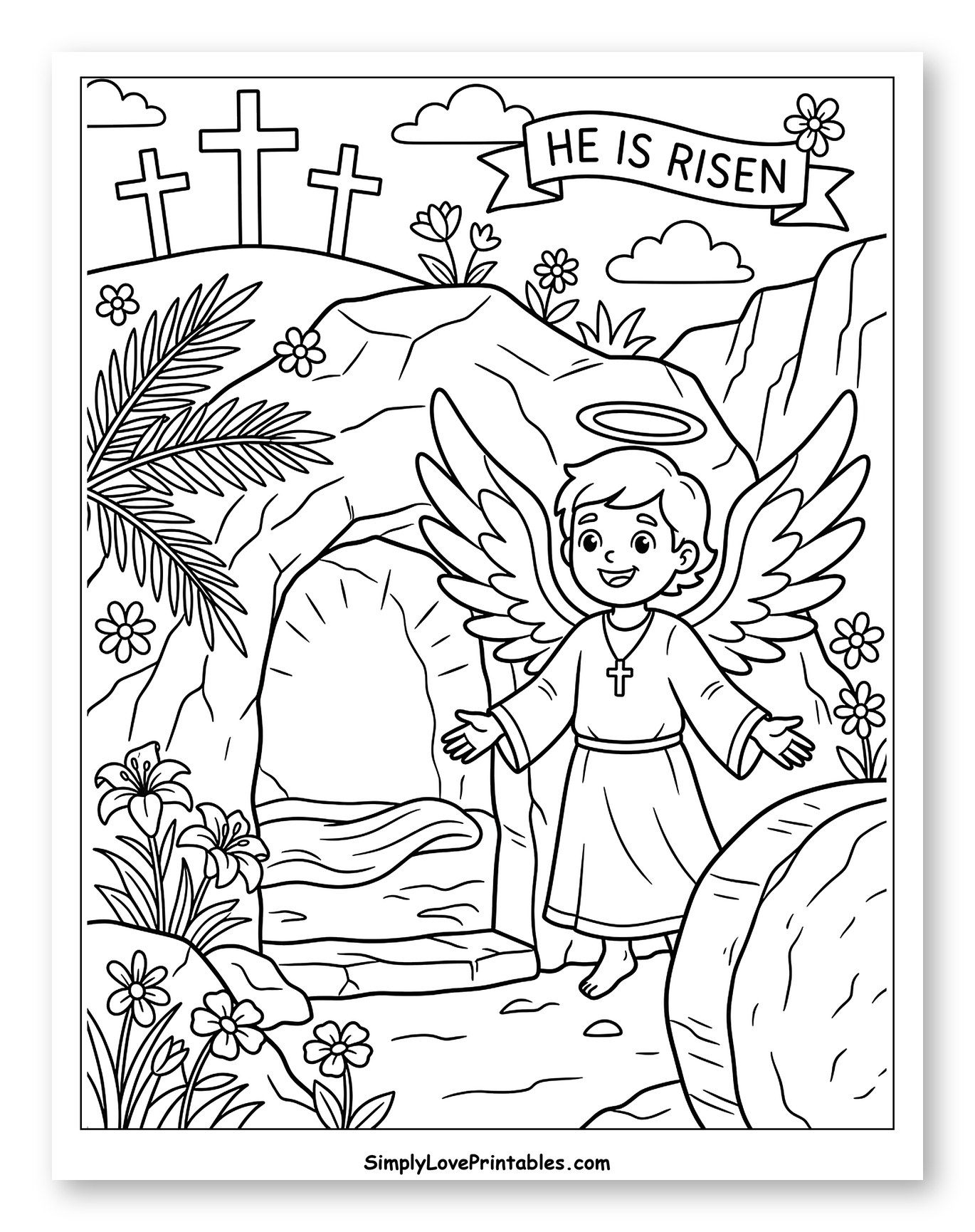 Angel at the Empty Easter Tomb