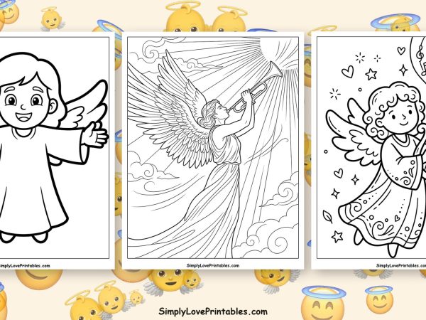 Angel coloring pages featured image