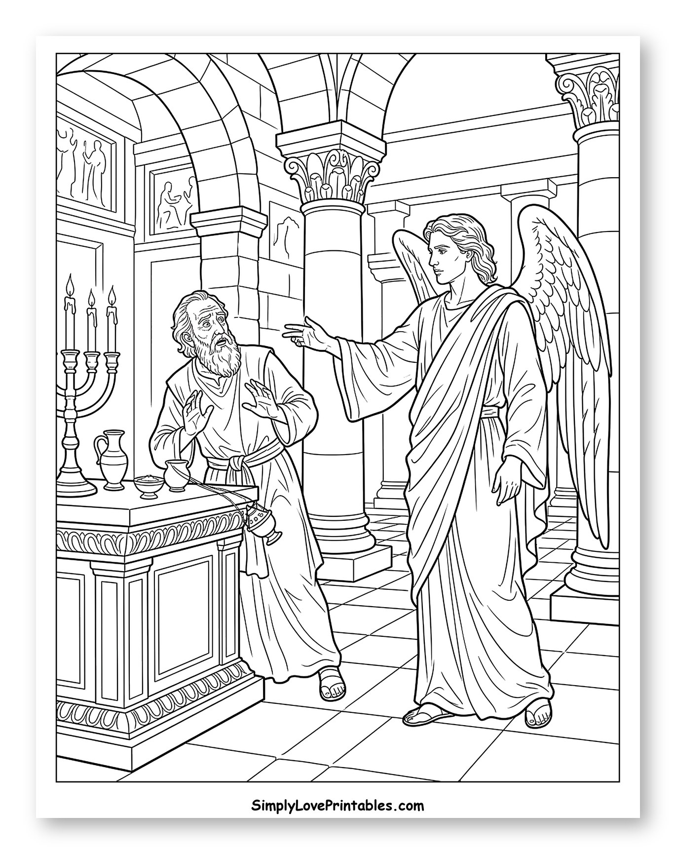 Angel Gabriel Appears to Zechariah in Temple