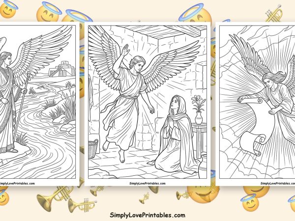 Angel Gabriel coloring pages featured image