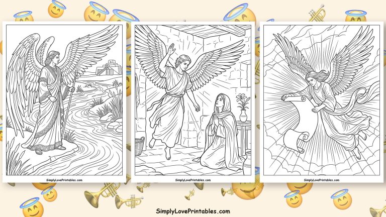 Angel Gabriel coloring pages featured image