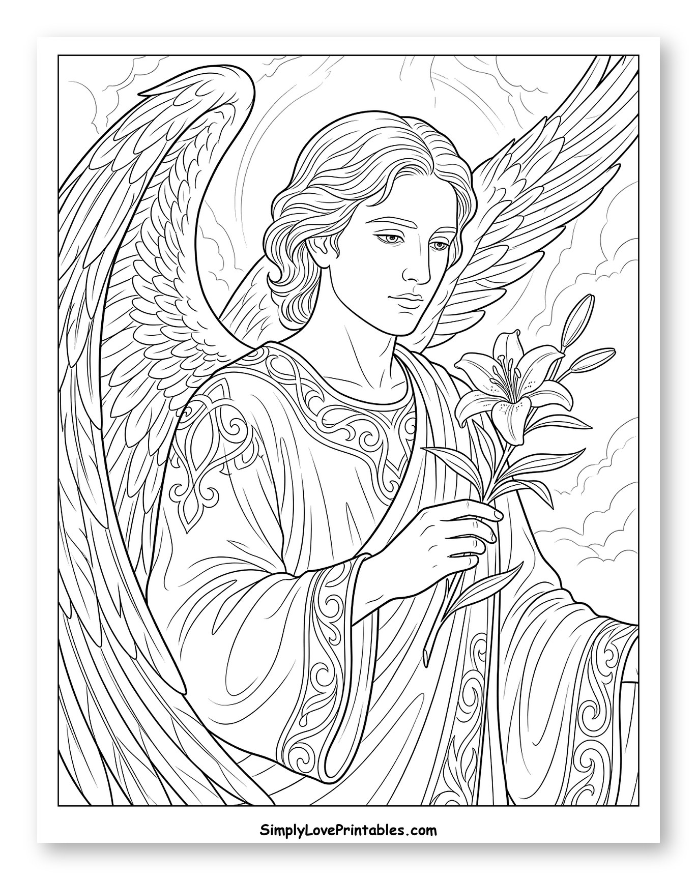 Angel Gabriel Holding a Lily