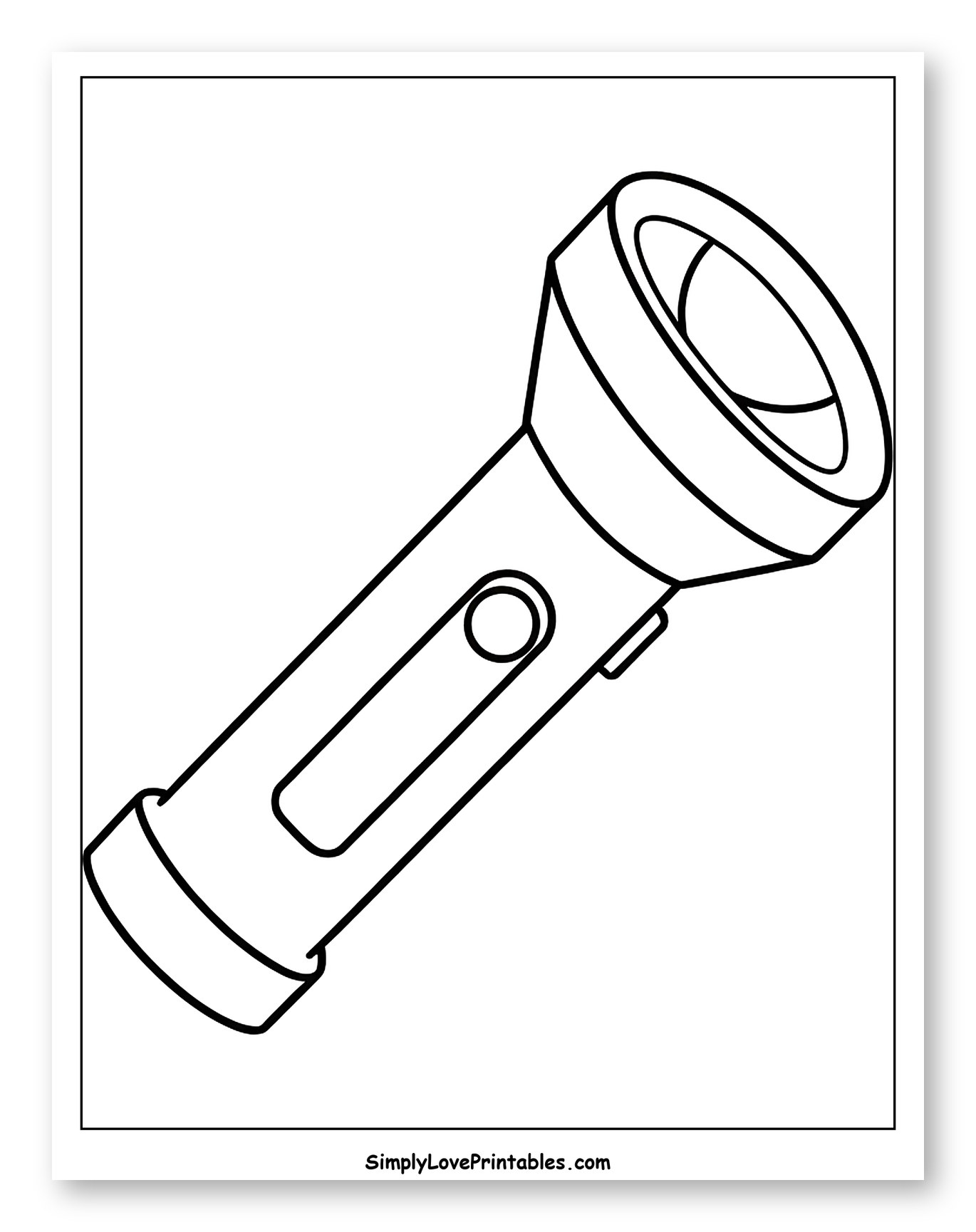Angled Basic Flashlight with Button