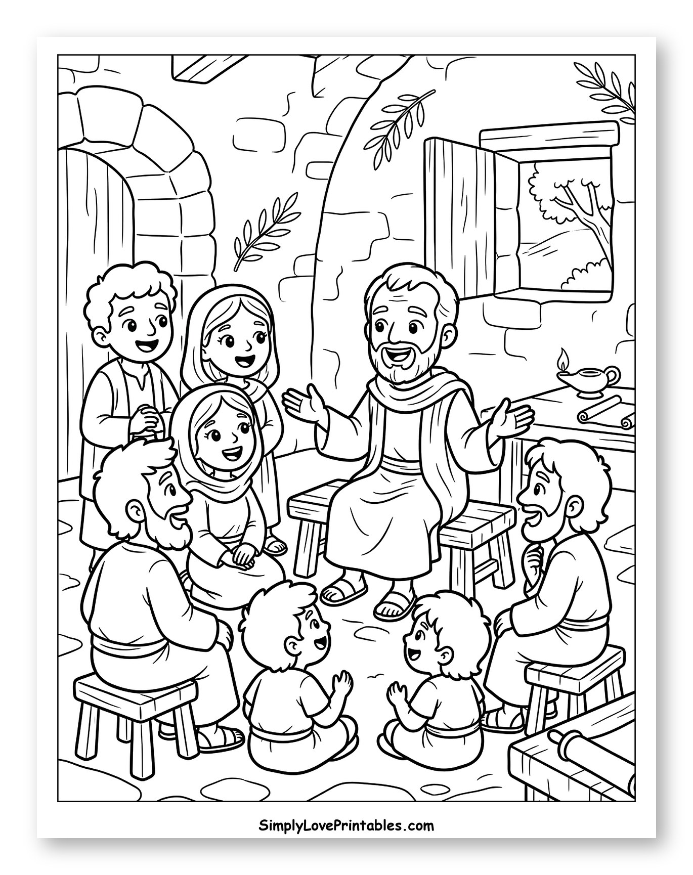 Apostle Paul Teaching a Group of People