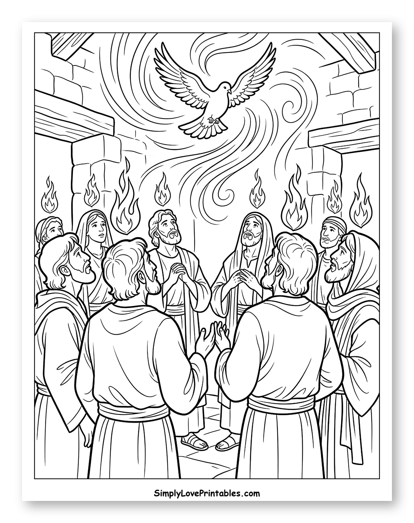 Apostles Receiving the Holy Spirit at Pentecost