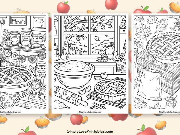apple pie coloring pages featured image