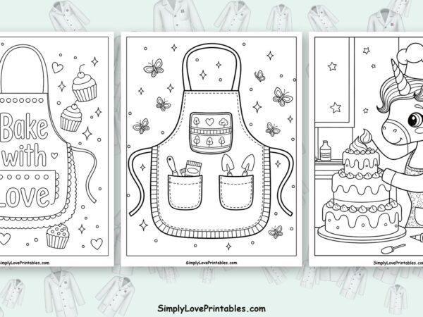 Apron coloring pages featured image