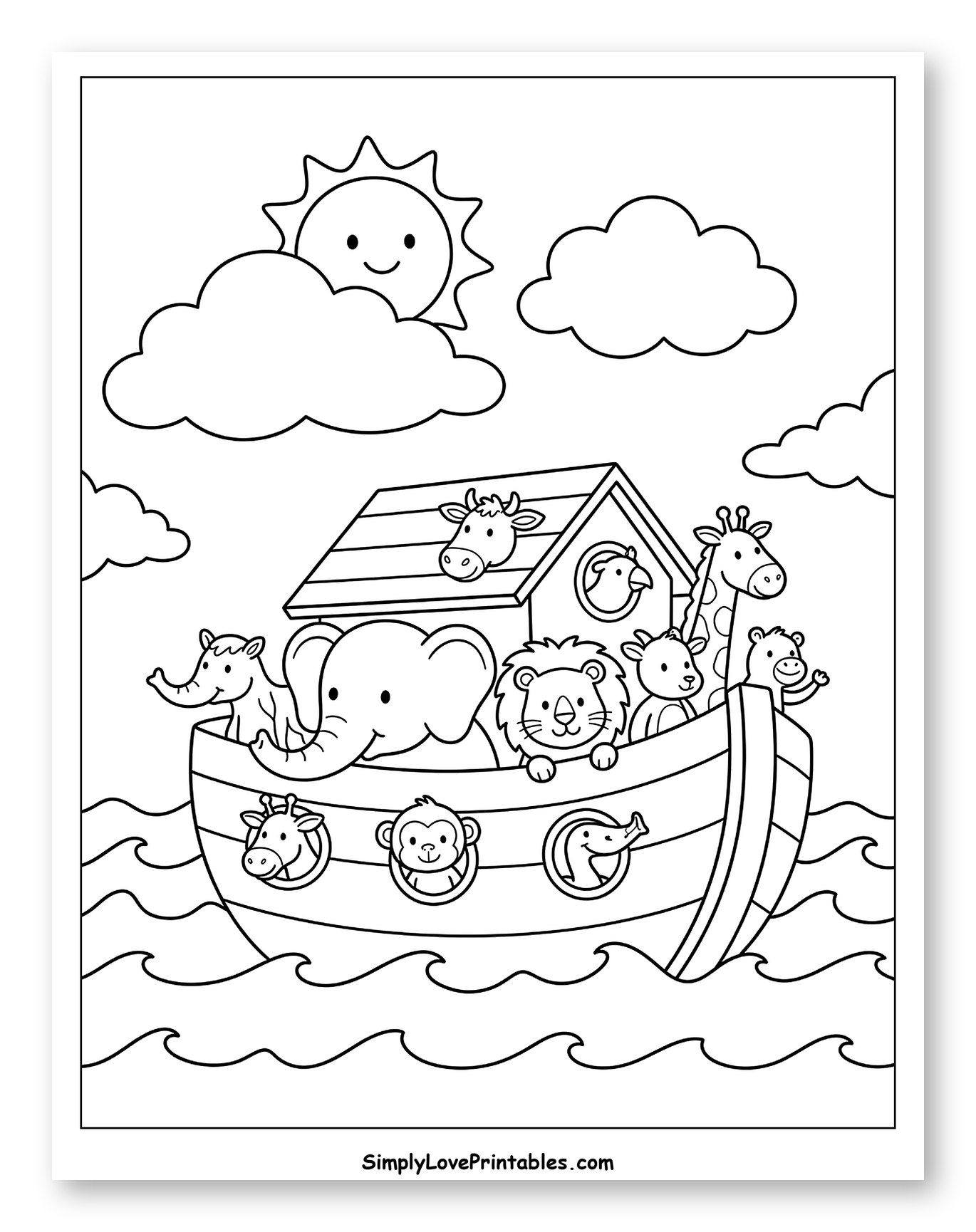 Ark Floating on Gentle Waves