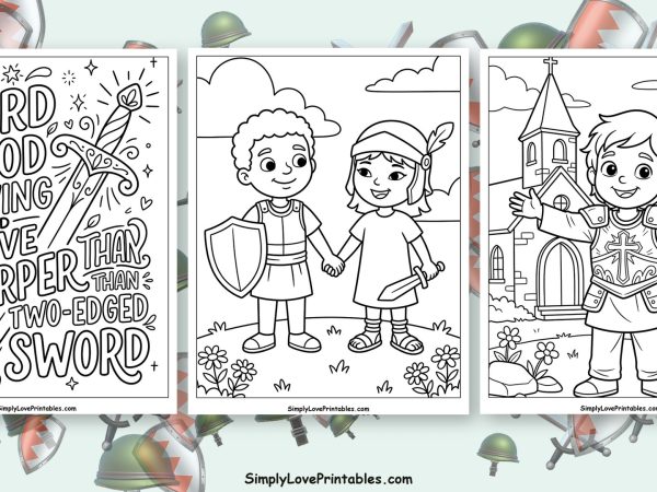 Armor of God coloring pages featured image