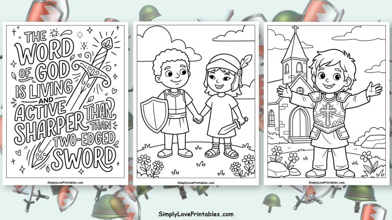 Armor of God coloring pages featured image