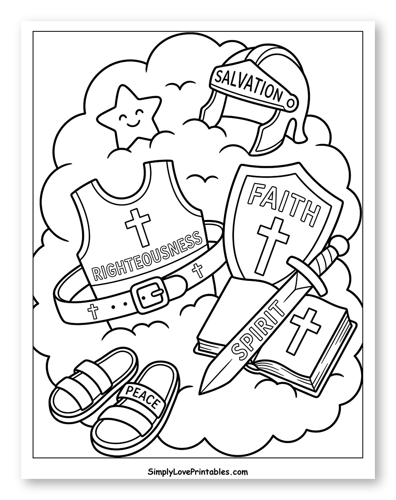 Armor of God with Spiritual Symbols