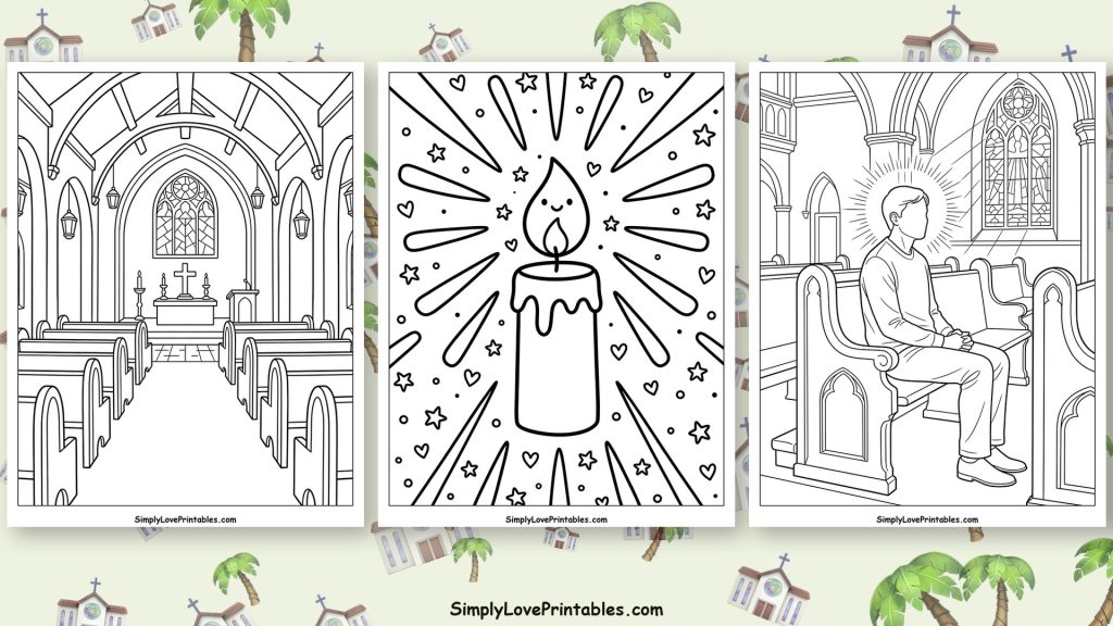 Ash Wednesday coloring pages featured image