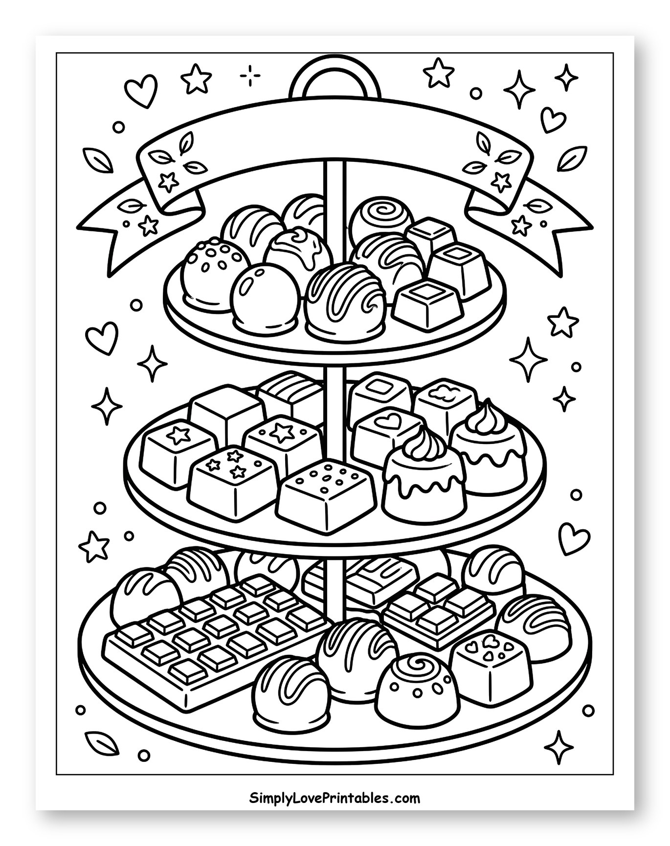Assorted Chocolates on a Decorative Stand