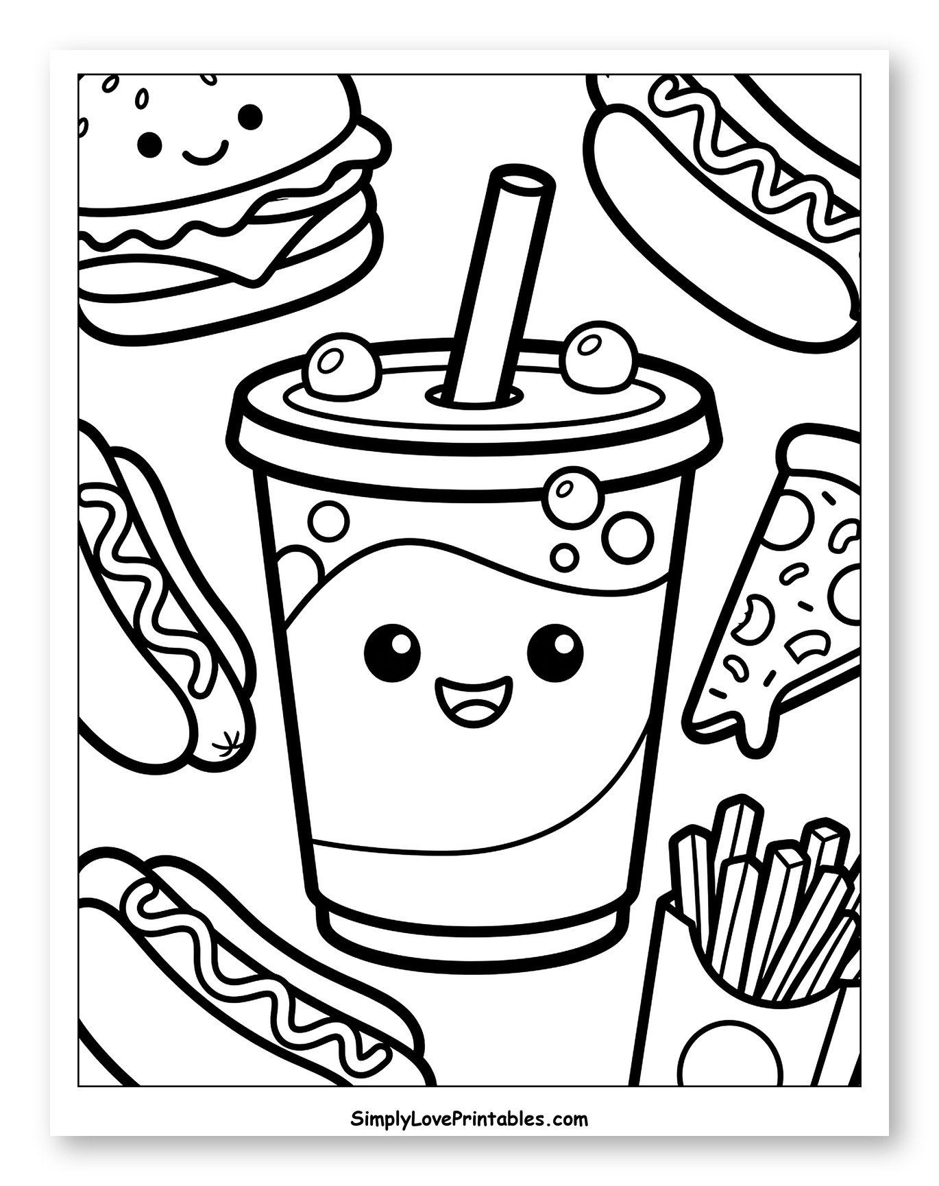 Assortment of Cute Fast Food