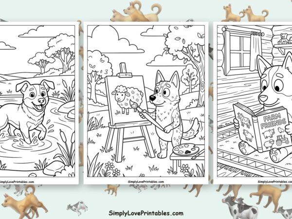 Australian Cattle Dog coloring pages featured image