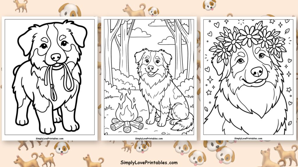 Australian Shepherd coloring pages featured image