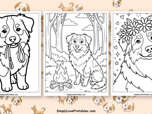 Australian Shepherd coloring pages featured image