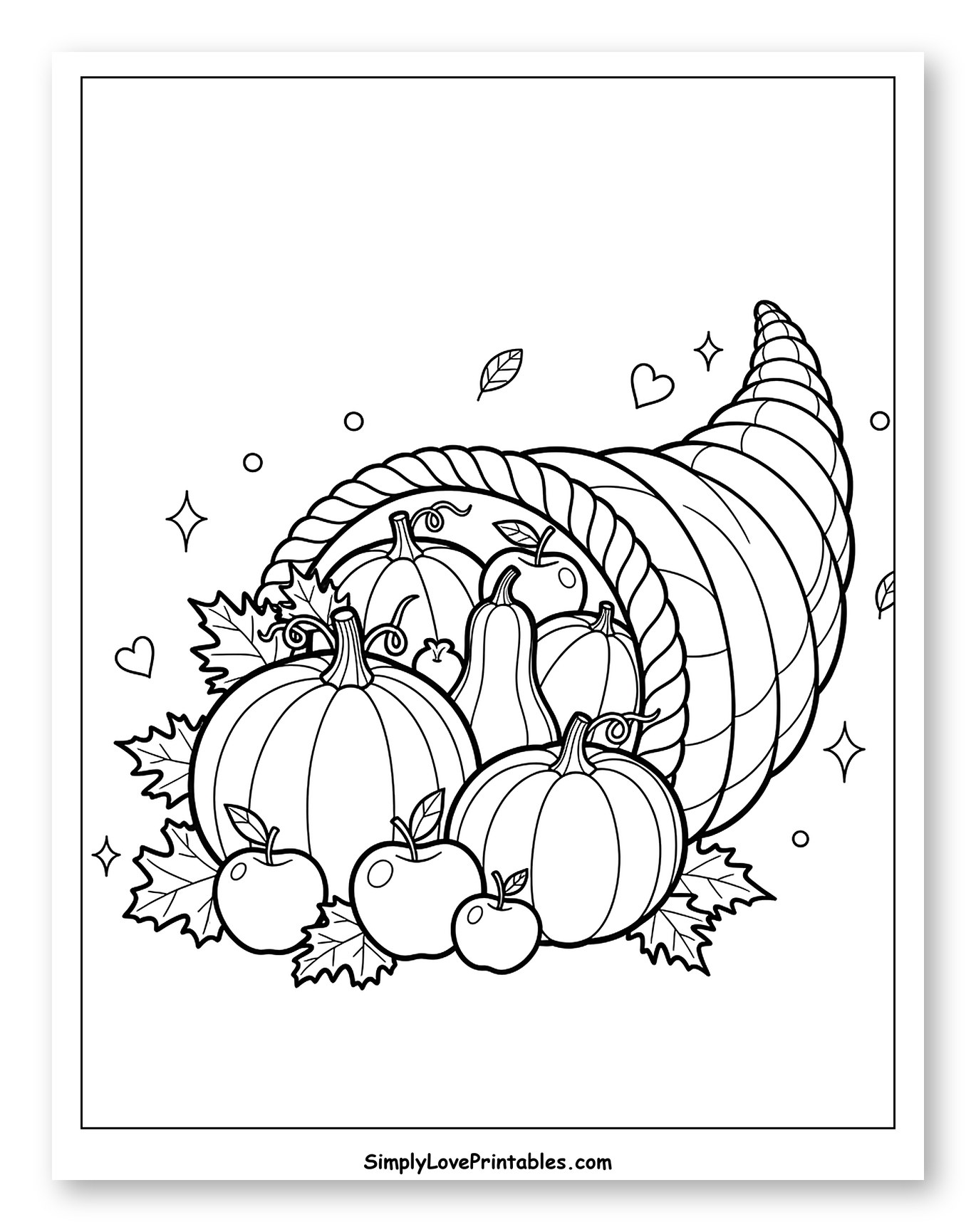 Autumn Cornucopia Full of Harvest Bounty