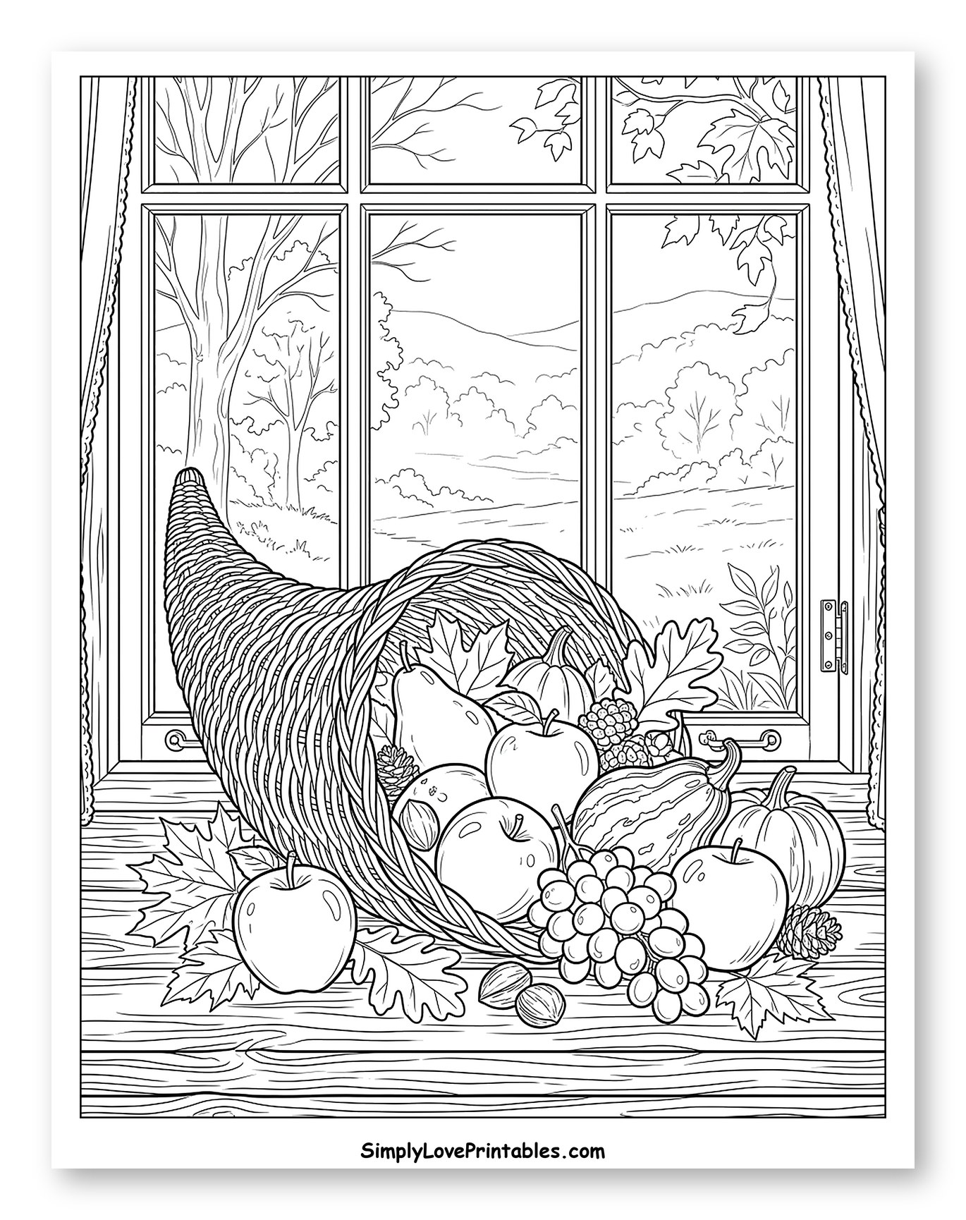 Autumn Cornucopia on a Window Ledge
