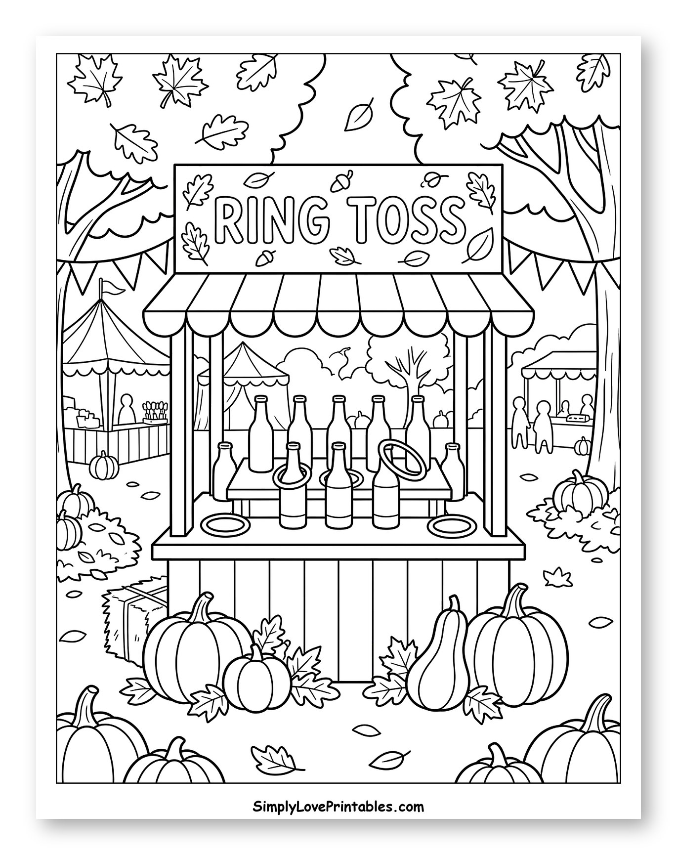 Autumn Harvest Festival Ring Toss Booth