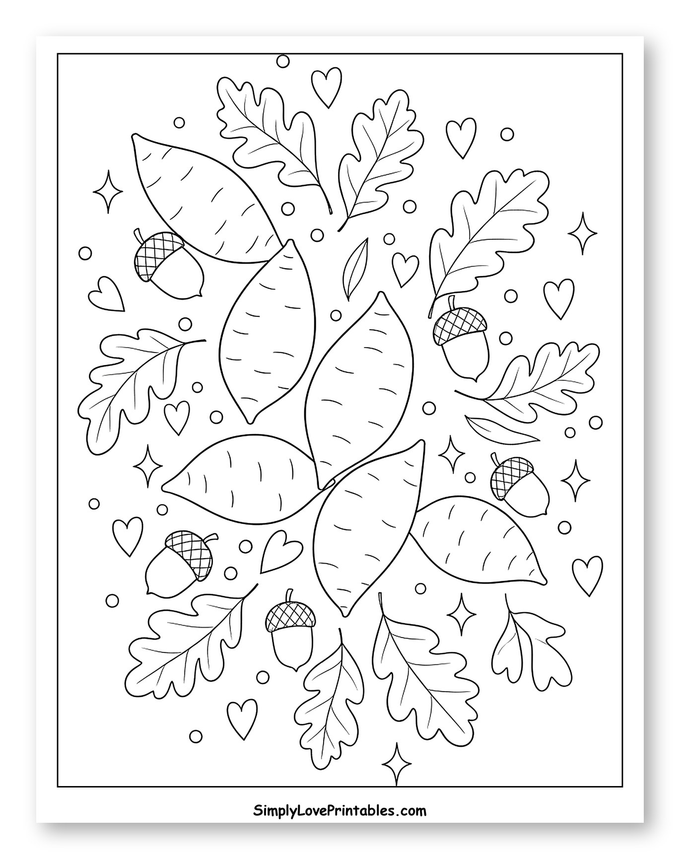 Autumn Sweet Potatoes, Acorns, and Oak Leaves