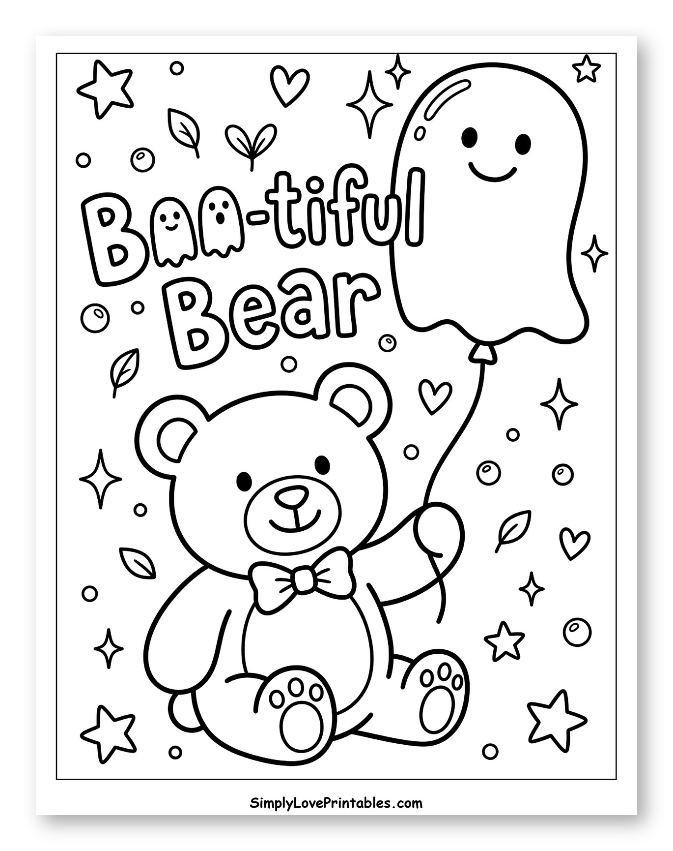 Baa-tiful Bear with Ghost Balloon