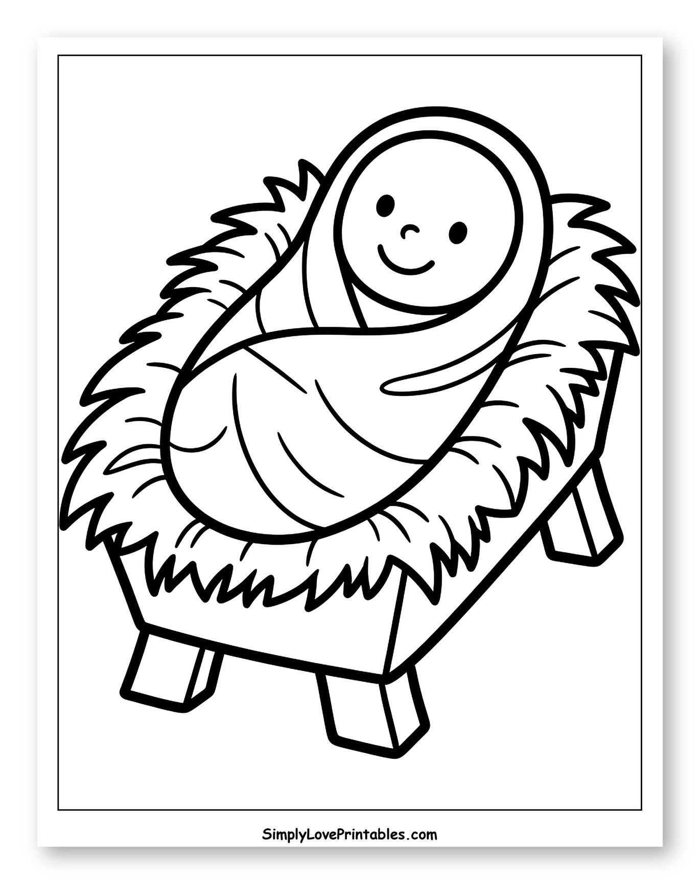 Baby Jesus Resting in a Manger