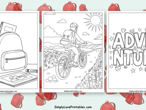 Backpack coloring pages featured image