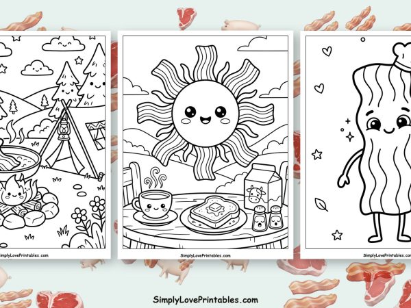 bacon coloring pages featured image