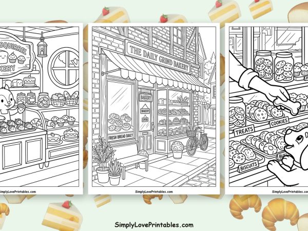 Bakery coloring pages featured image